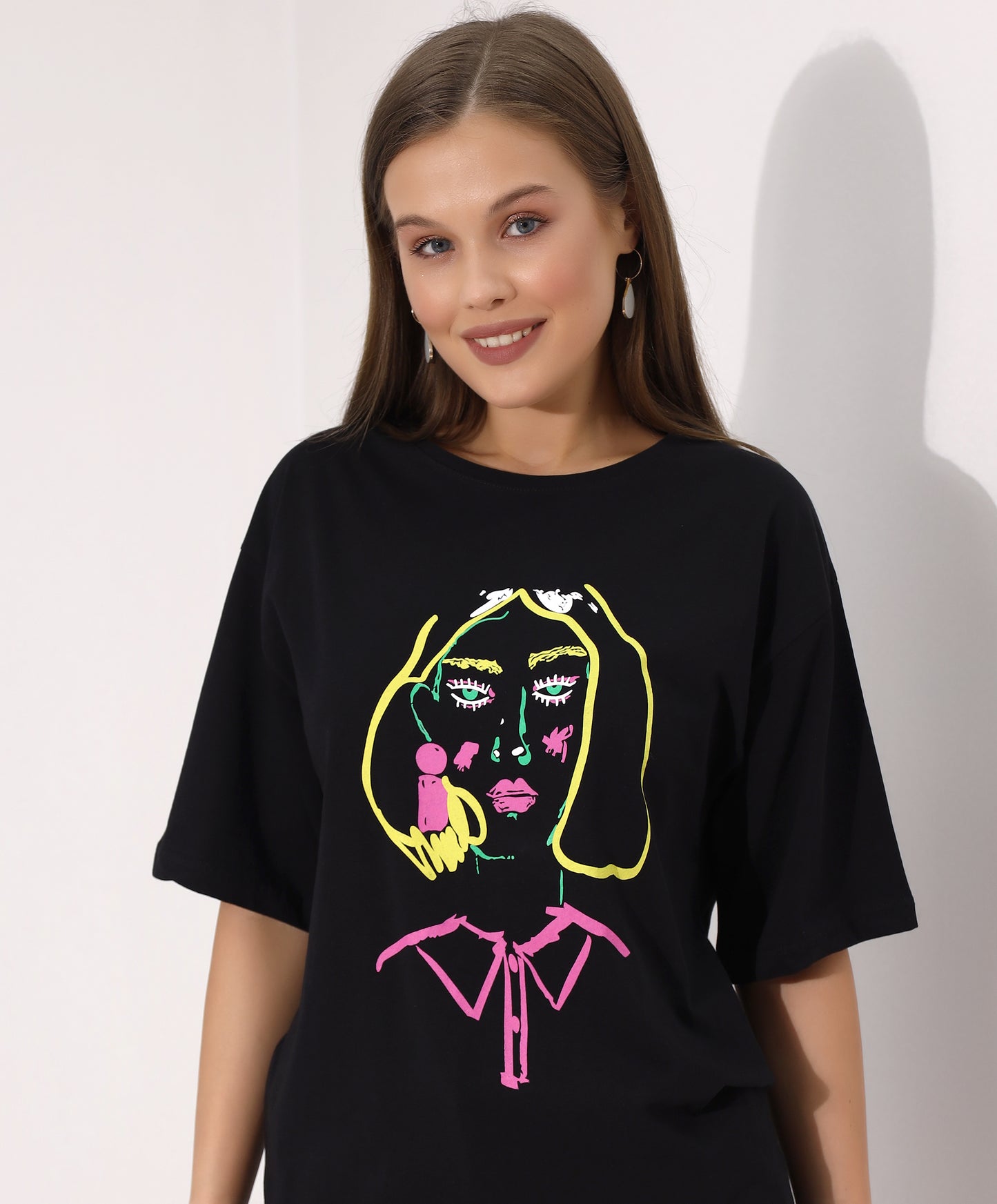 Modern Art Face Print Tee