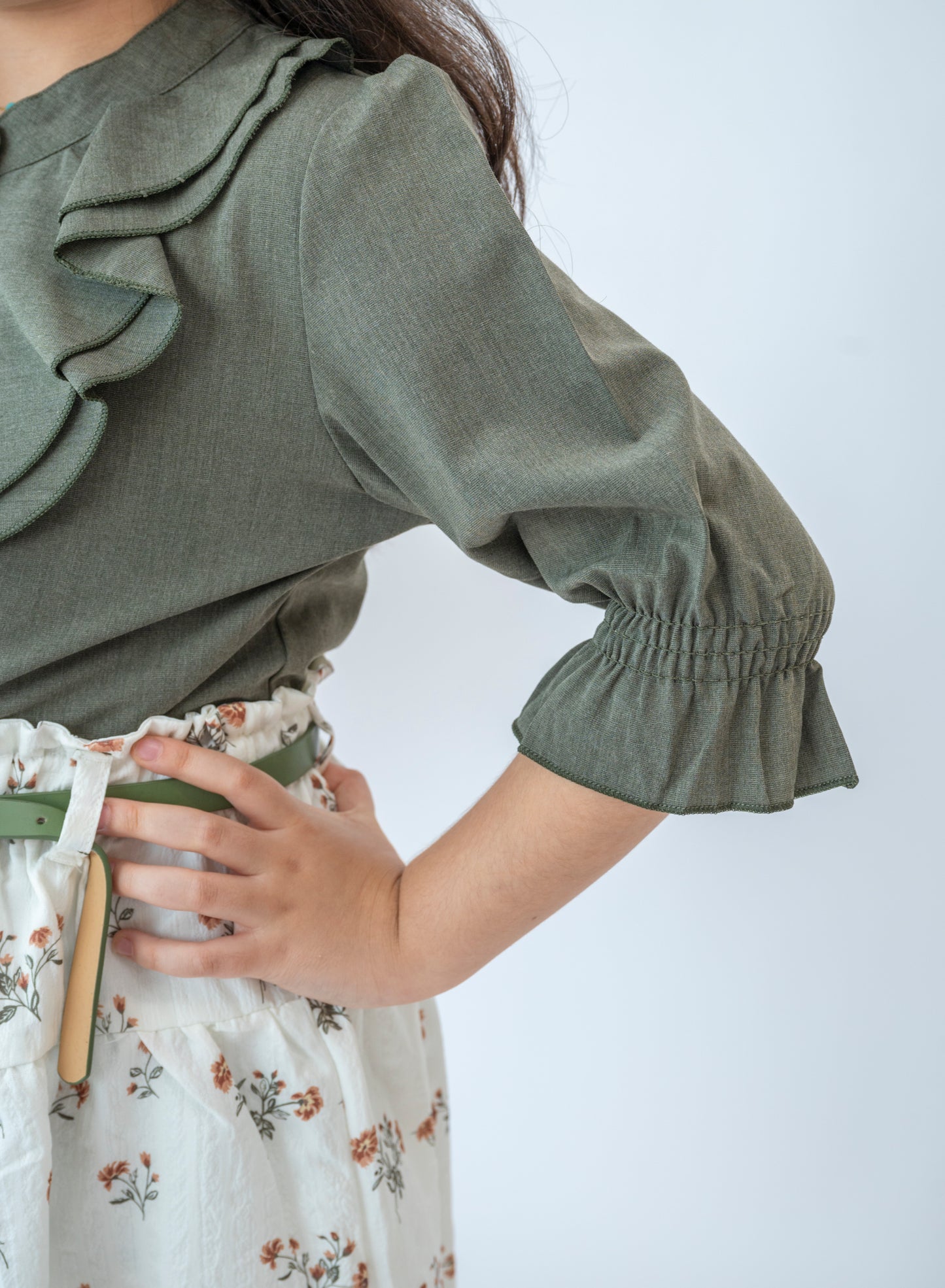 Autumn Blossom Girls Skirt and Blouse Combo