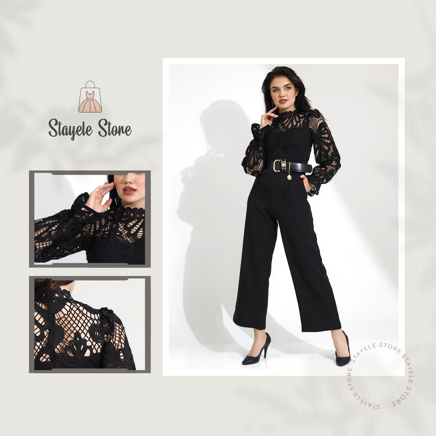 Elegant Black Lace Jumpsuit