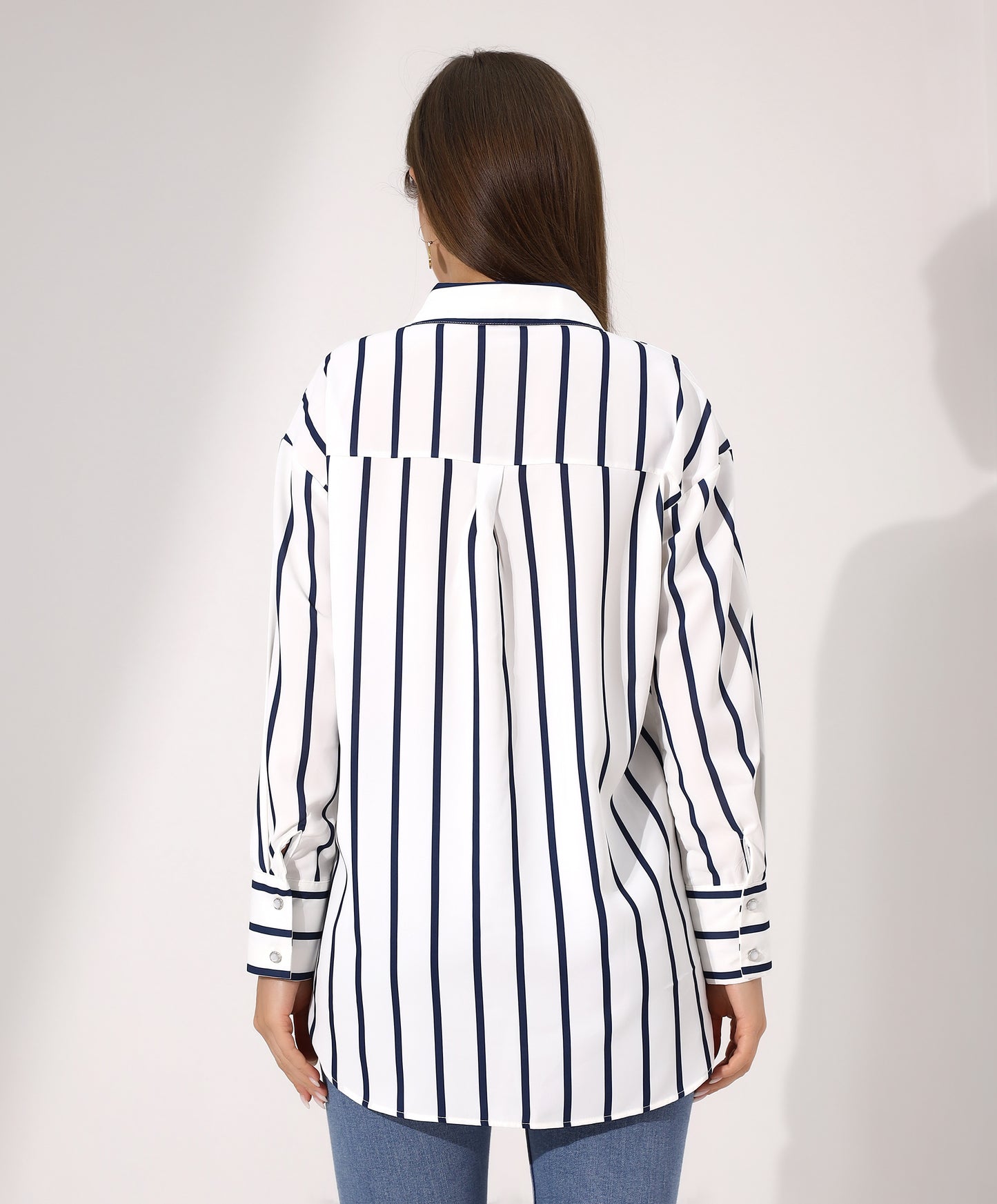 Stylish Striped Button-Down Shirt - Stayele Store 38