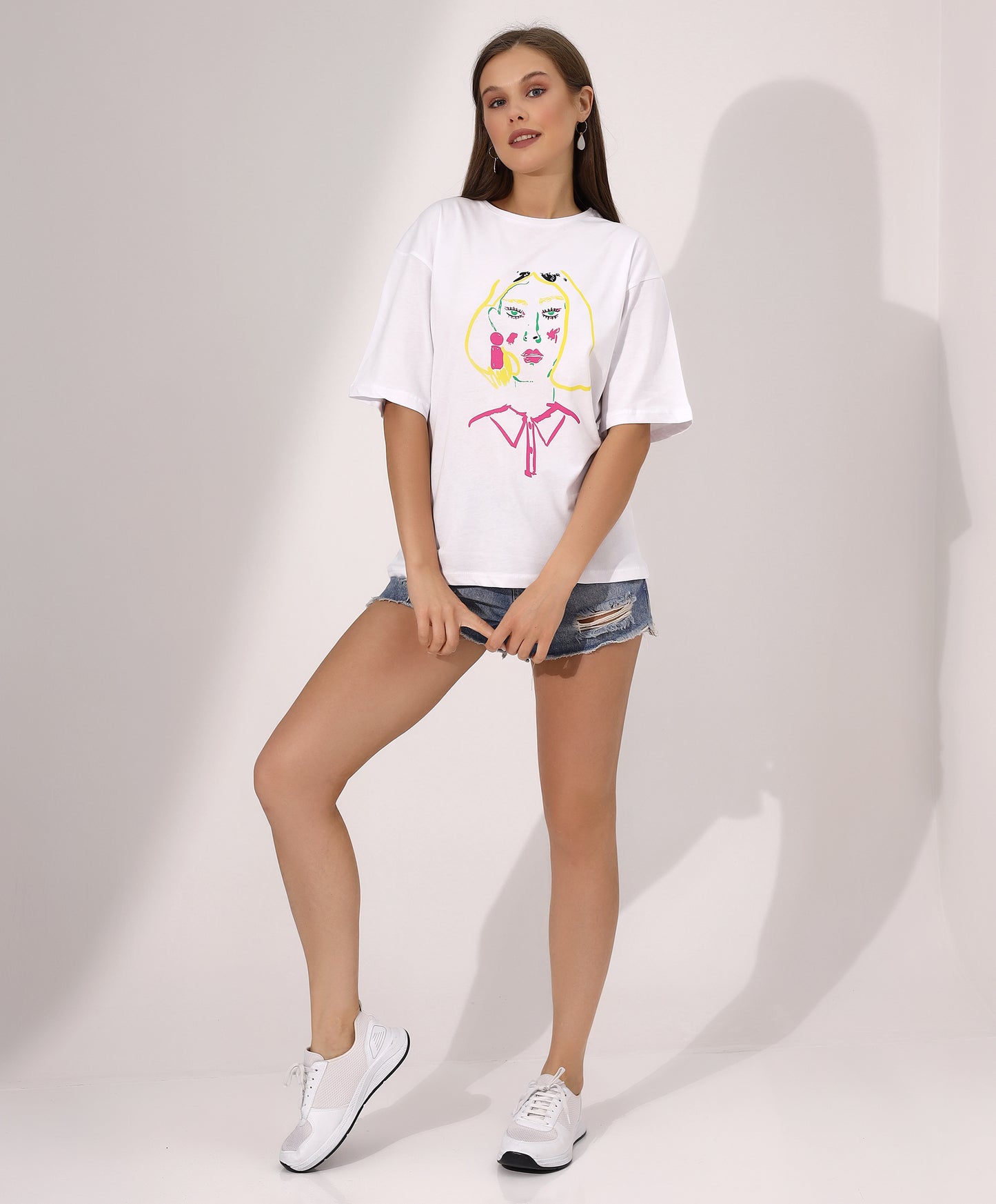 Abstract Face Graphic T-Shirt