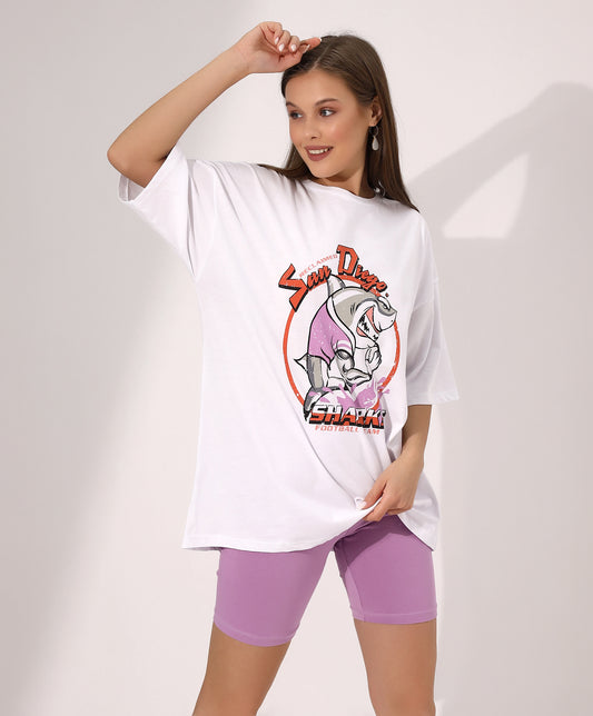 San Diego Athletic Team Graphic Tee with Purple Shorts