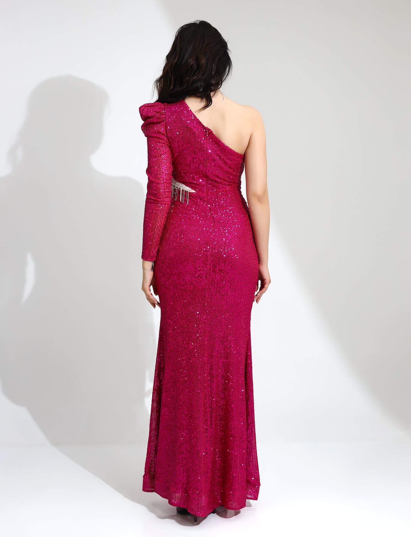 Elegant Purple One-Shoulder Mermaid Dress