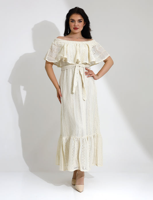 Elegant Off-Shoulder Maxi Dress