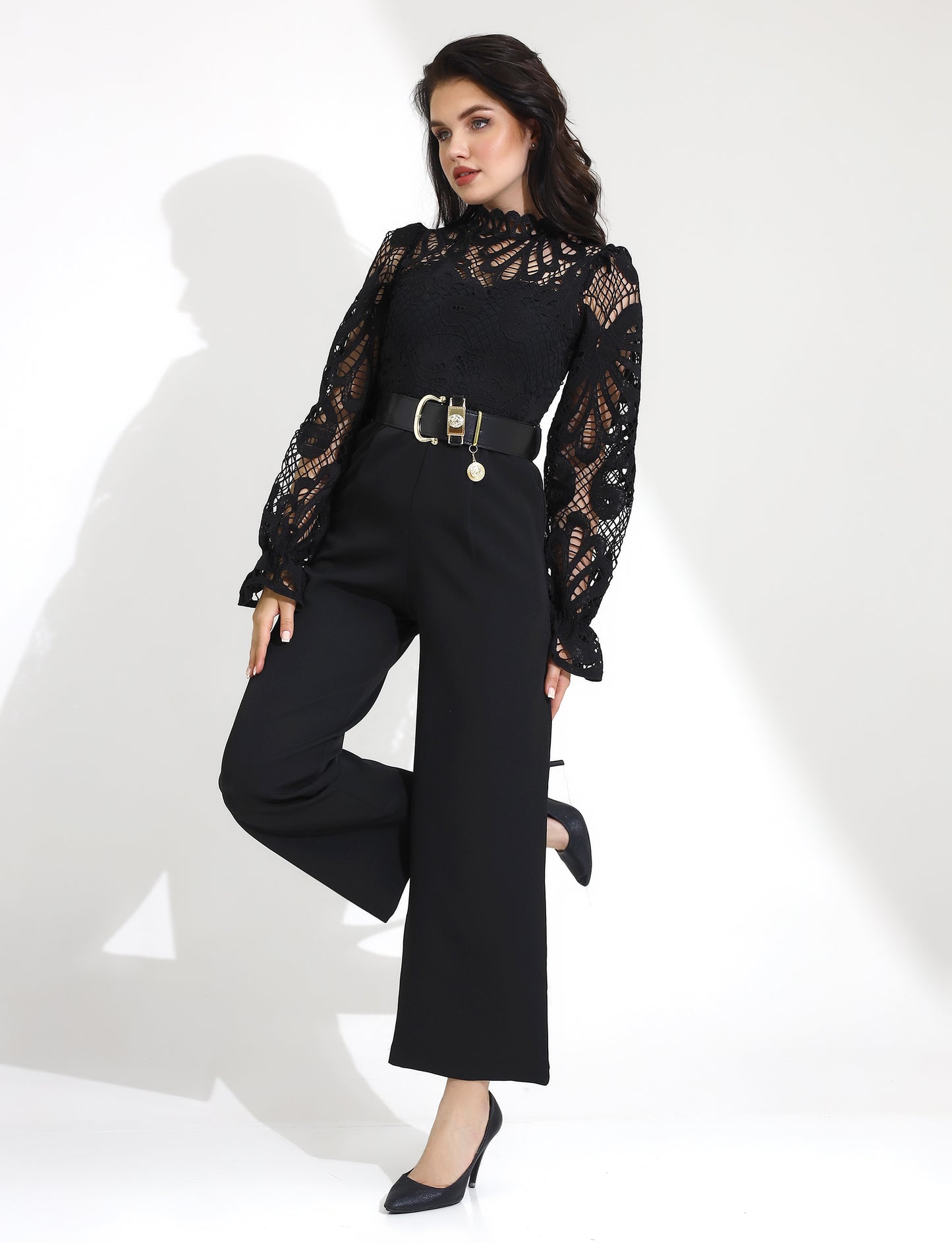 Elegant Black Lace Jumpsuit