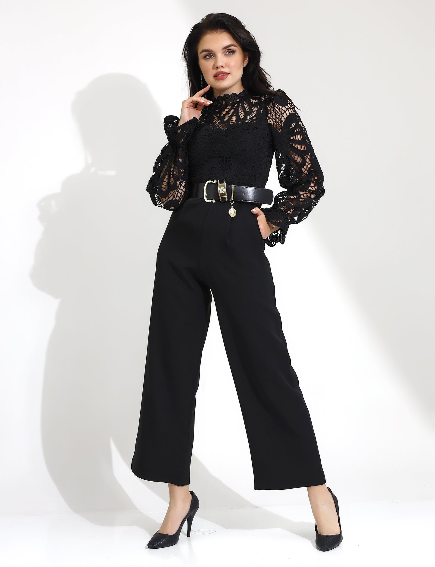 Elegant Black Lace Jumpsuit