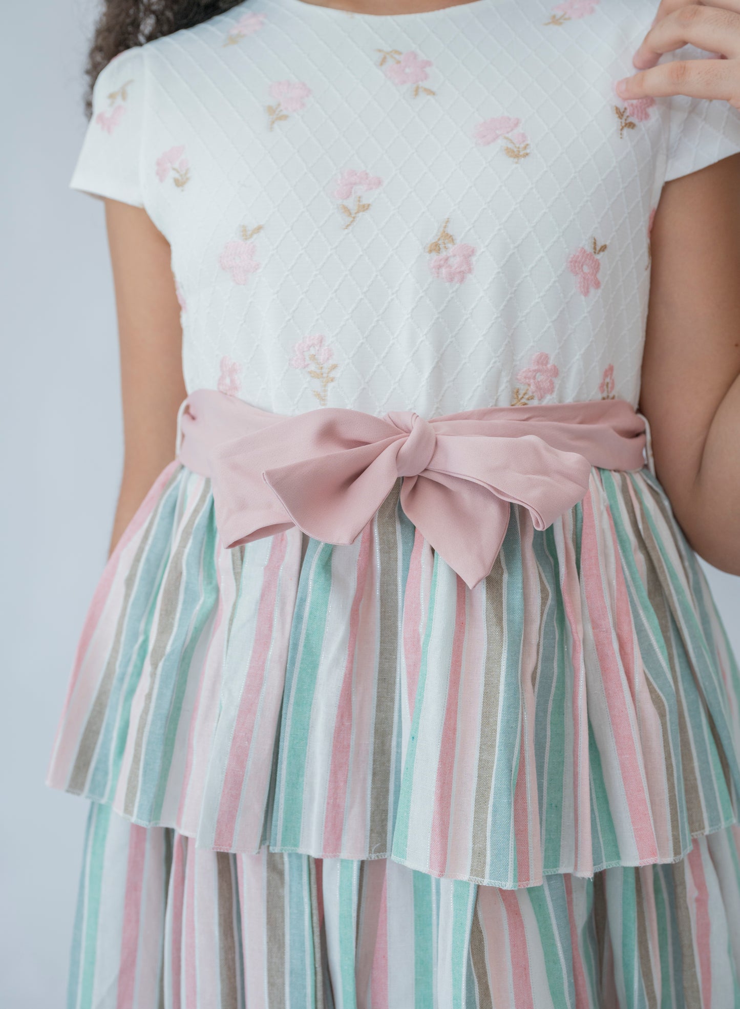 Carnival Stripes Tiered Dress