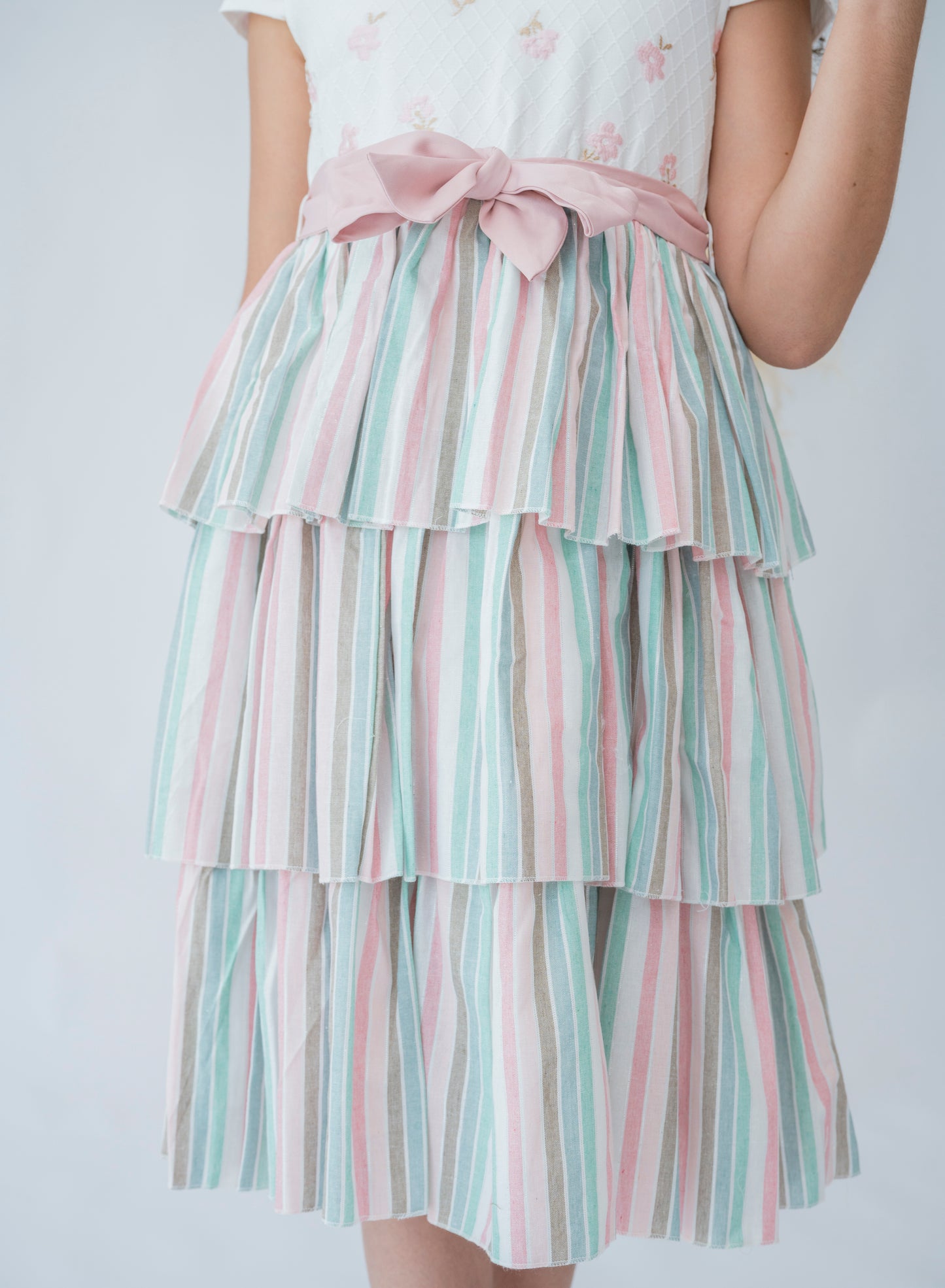 Carnival Stripes Tiered Dress