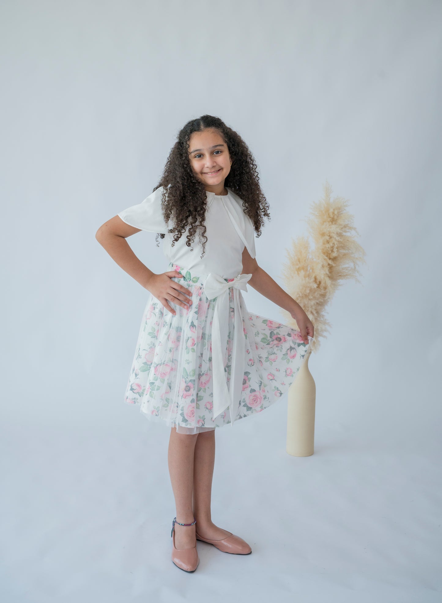 Whispering Roses Sheer Overlay Dress