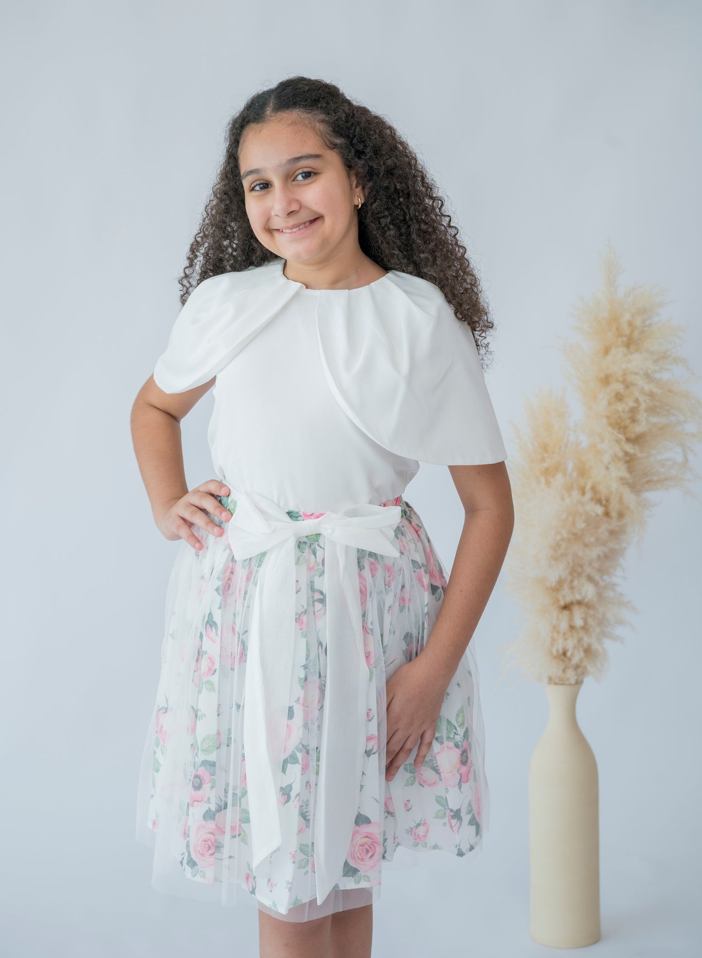 Whispering Roses Sheer Overlay Dress