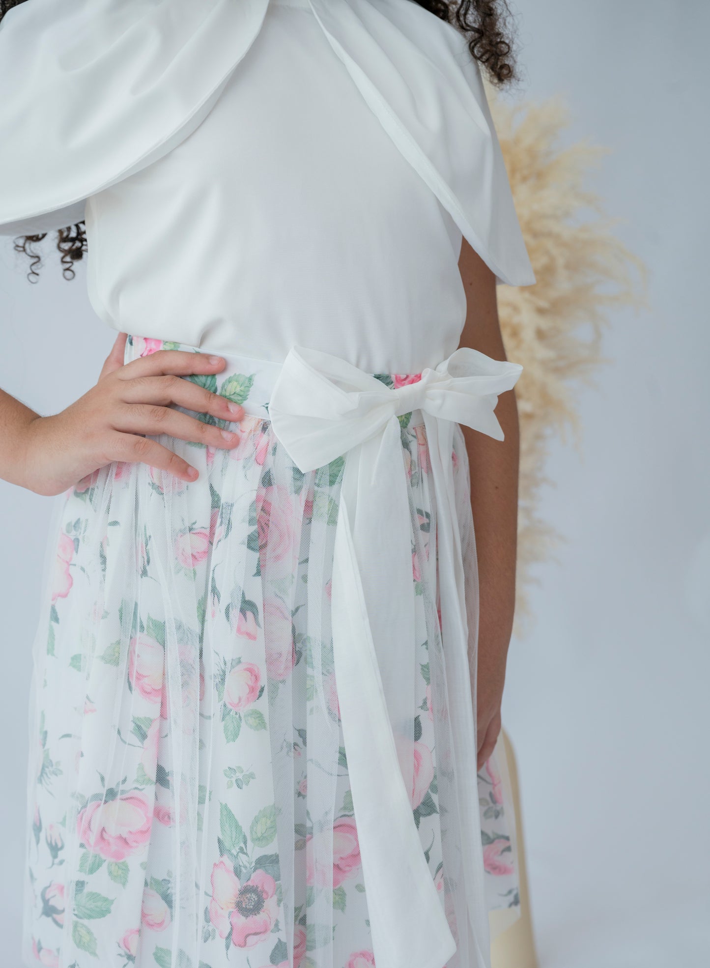 Whispering Roses Sheer Overlay Dress