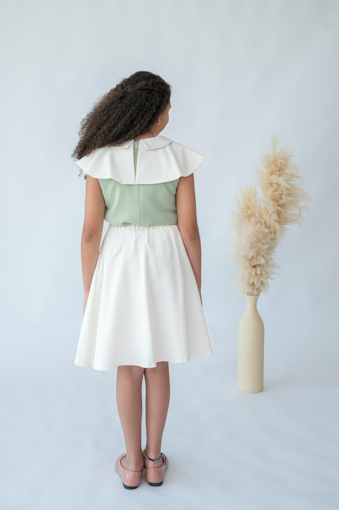 Blossom Breeze Embroidered Skirt Set