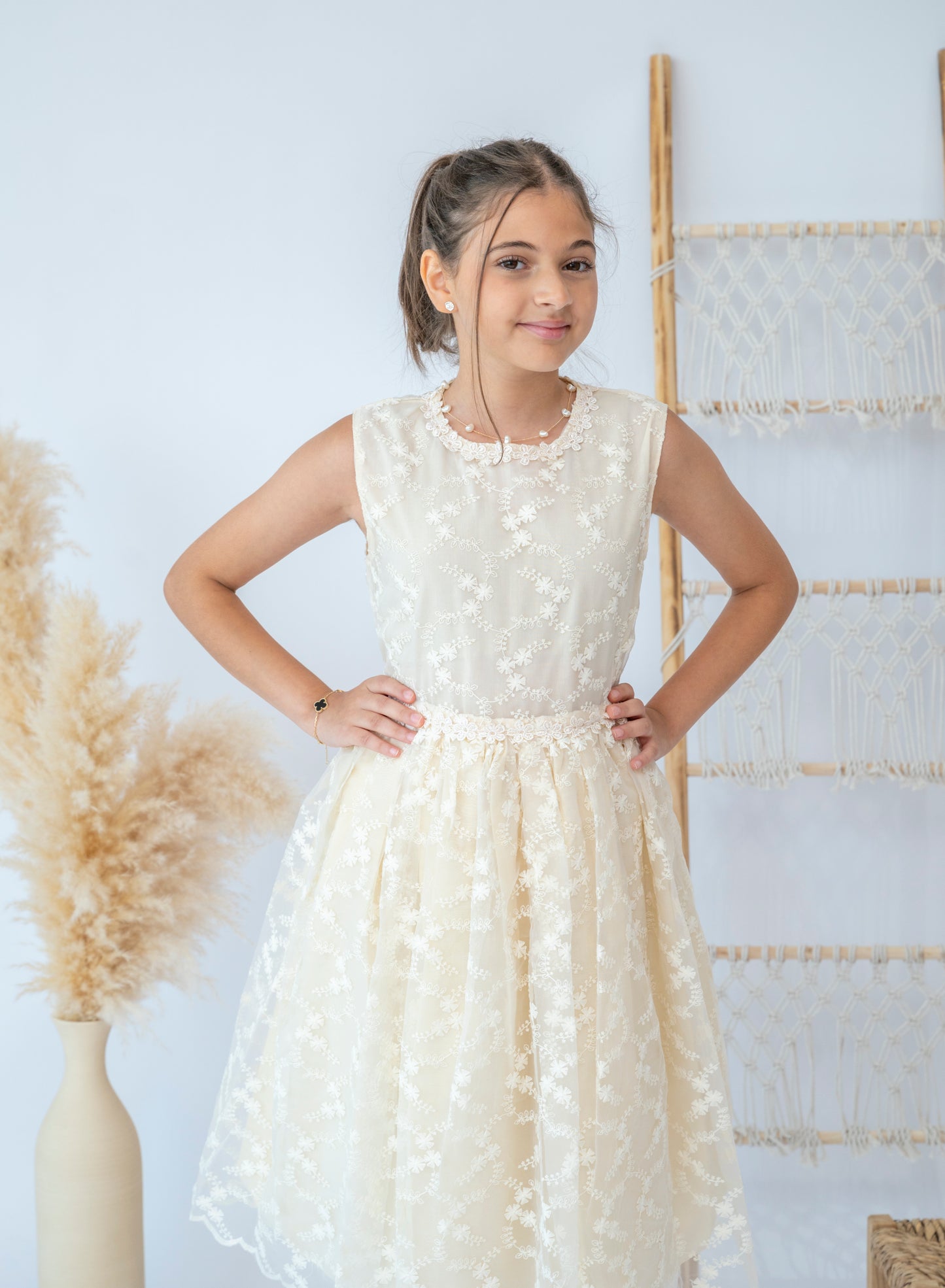 Chic Blossom Lace Dress with Elegant Jacket