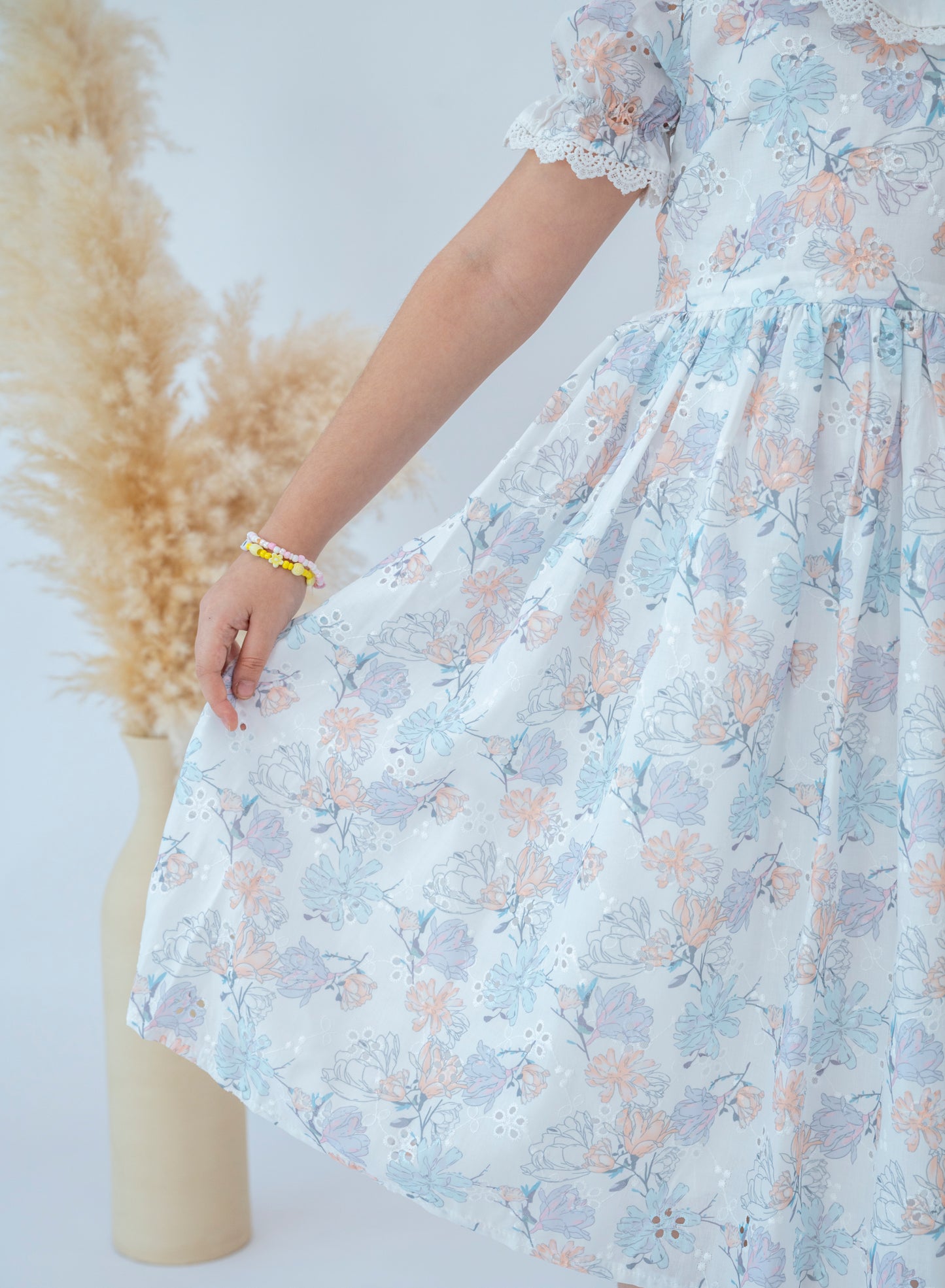 Spring Blossom Floral Dress for Girls
