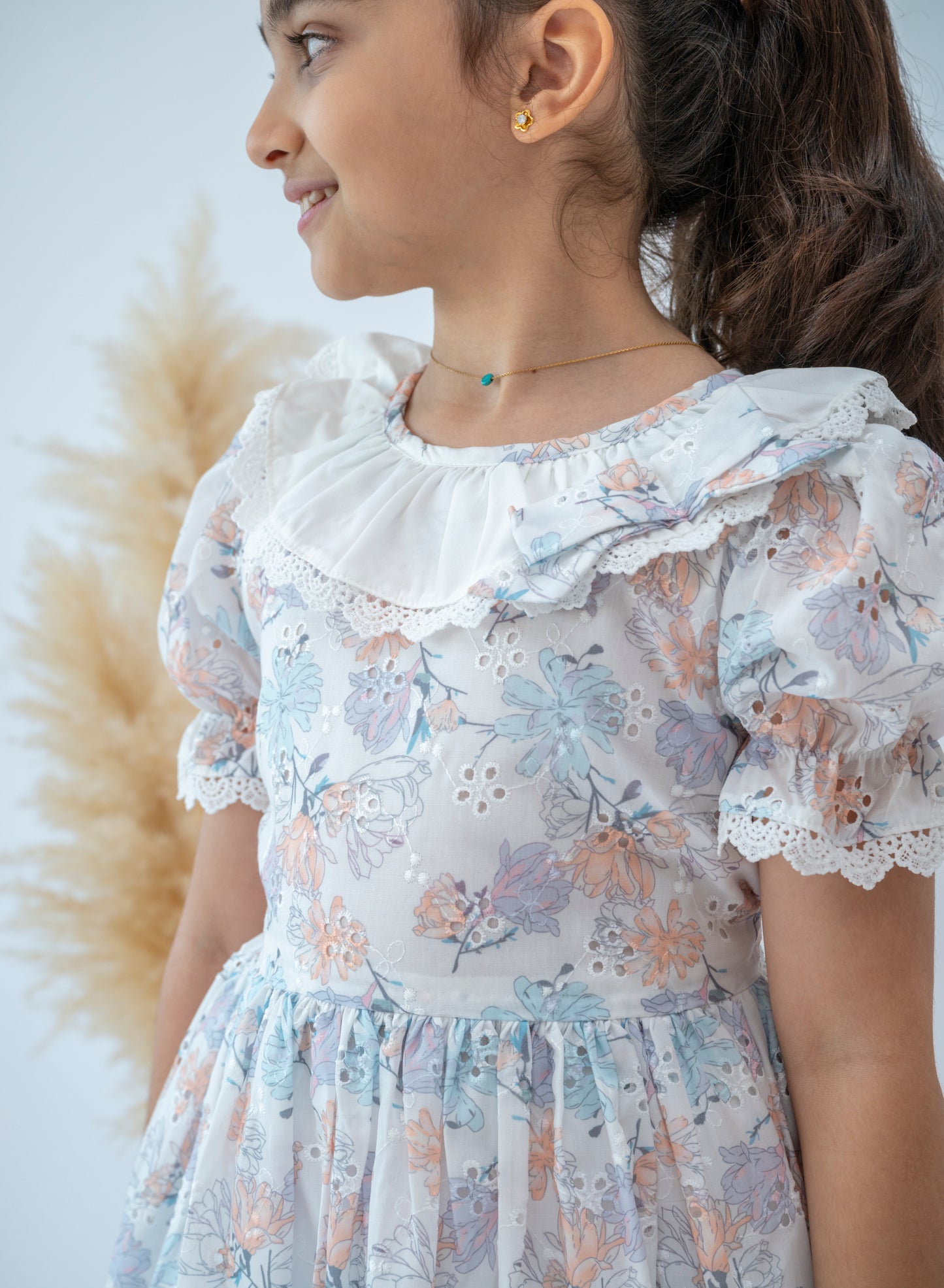 Spring Blossom Floral Dress for Girls