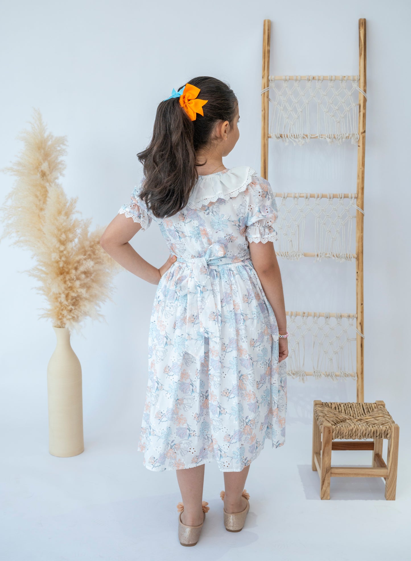 Spring Blossom Floral Dress for Girls