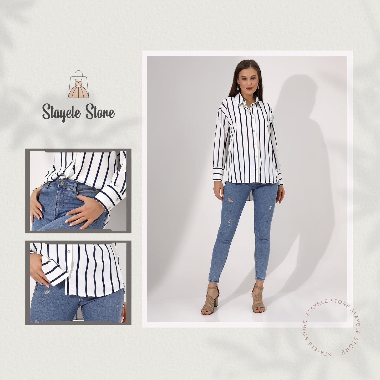 Stylish Striped Button-Down Shirt