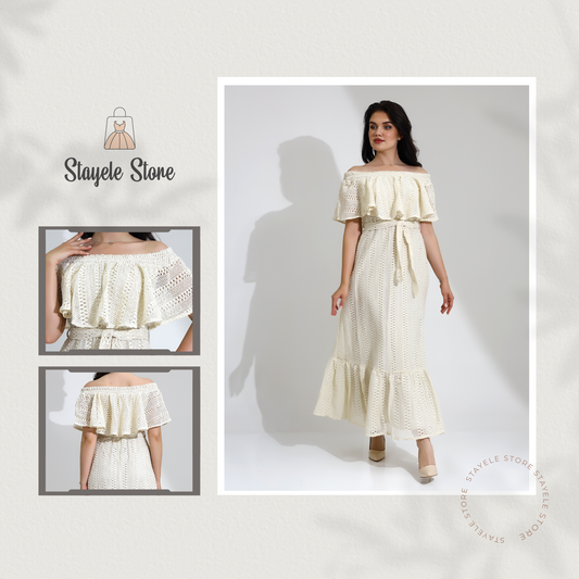 Elegant Off-Shoulder Maxi Dress